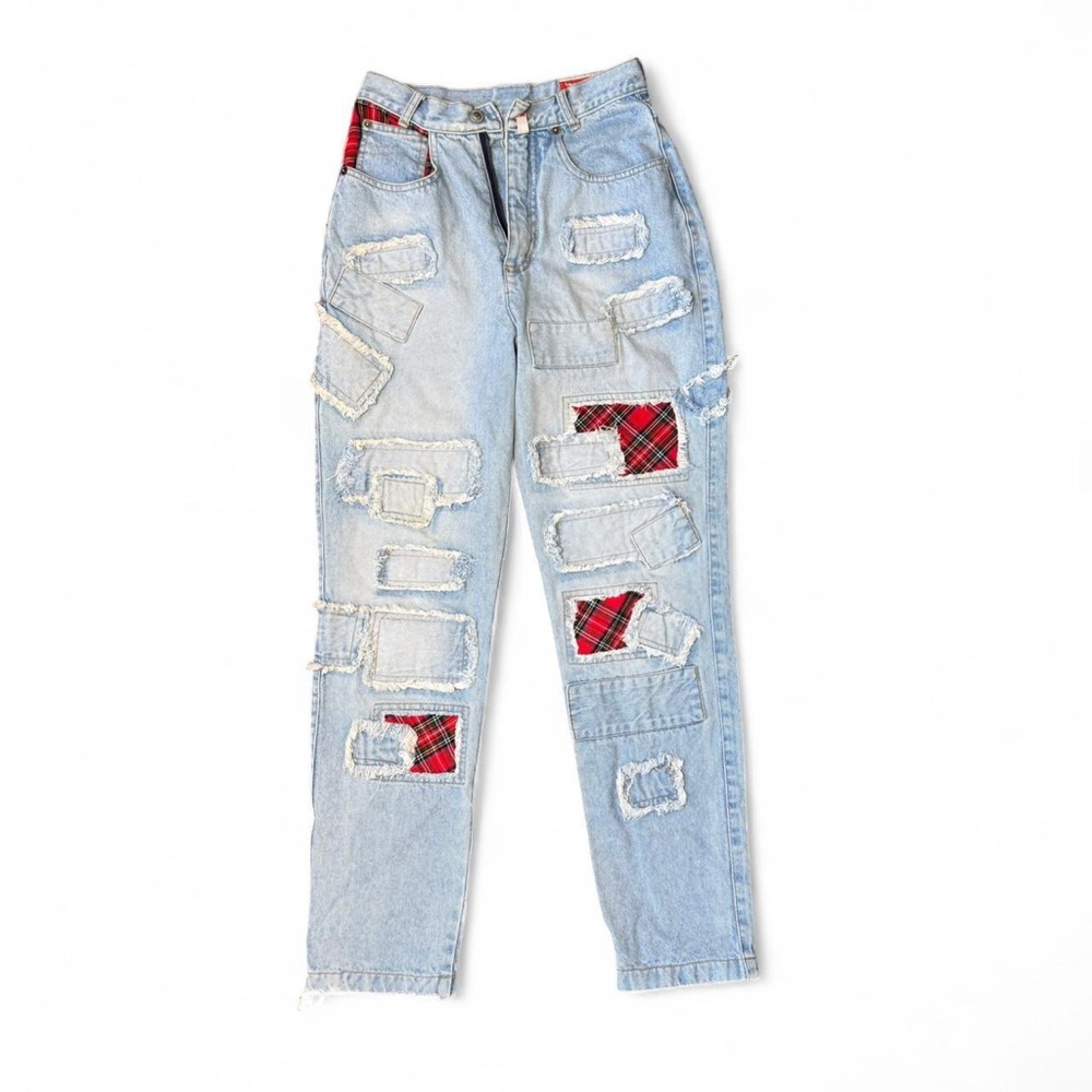 Patchwork Light Blue Jeans